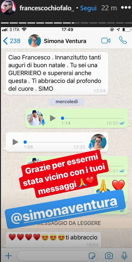 francesco-chiofalo-simona-ventura-lenticchio-temptation-island-tumore