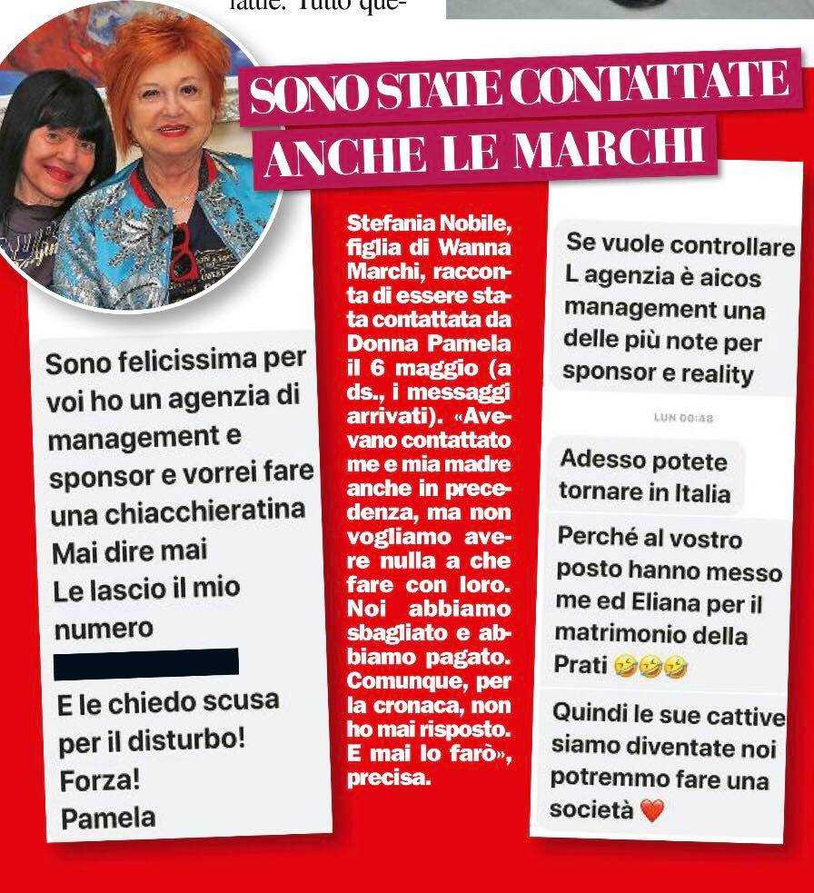 wanna marchi stefania nobile pamela prati
