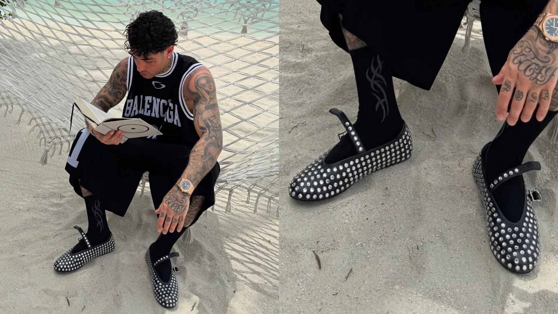 tony effe ballerine cristalli