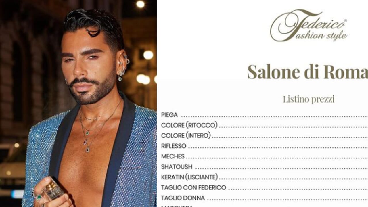 federico fashio style listino prezzi