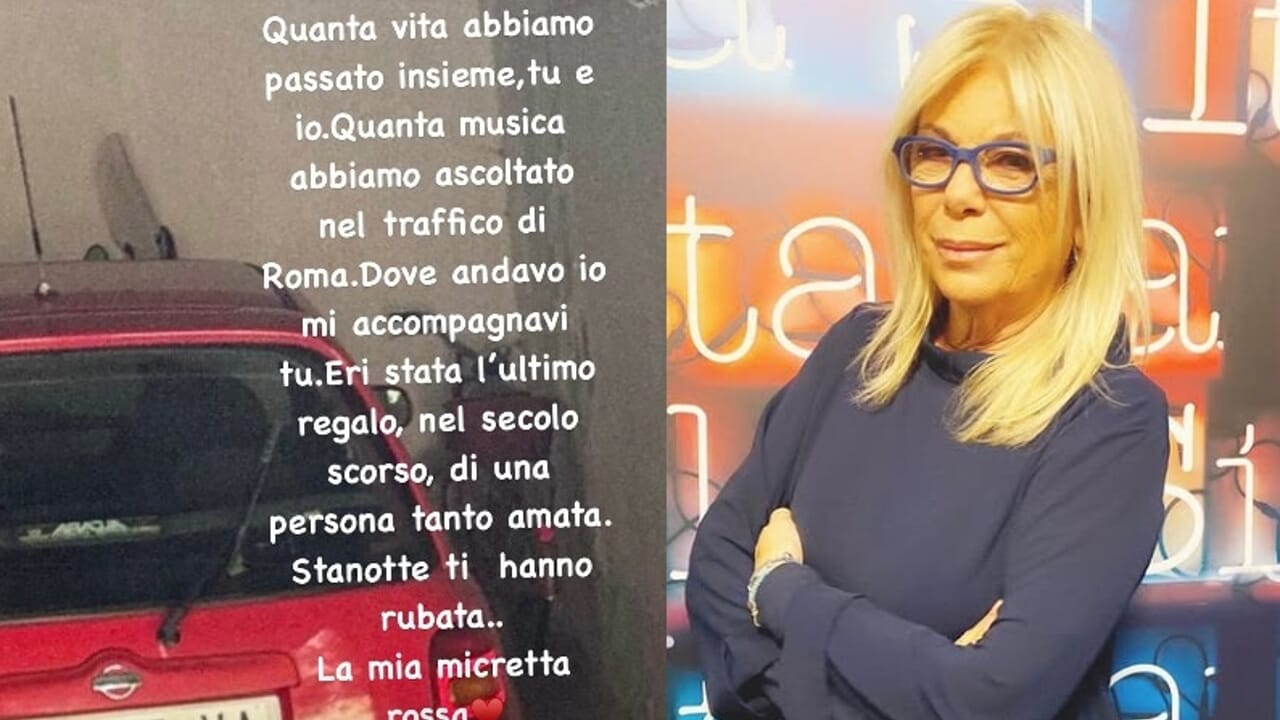 rita dalla chiesa furto auto