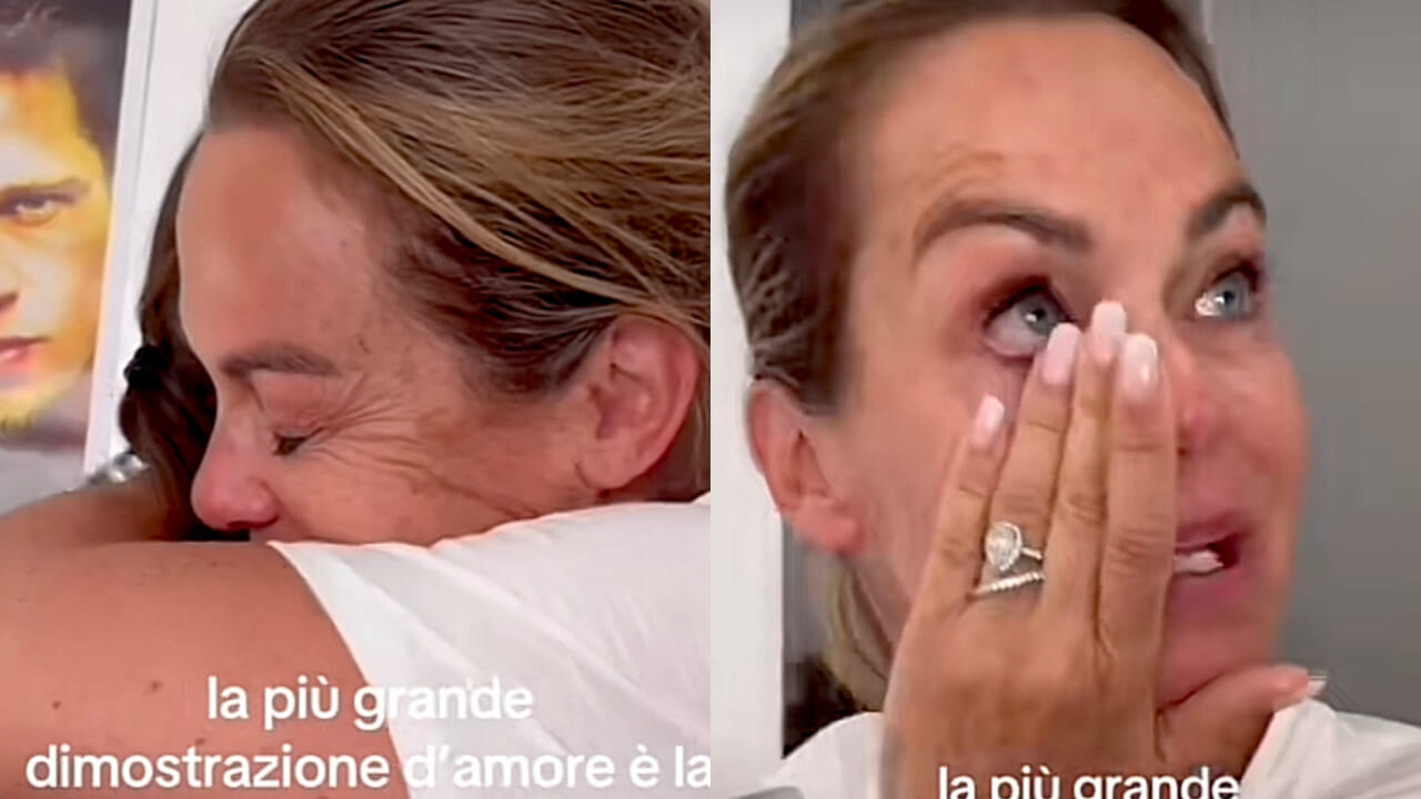 Sonia Bruganelli in lacrime