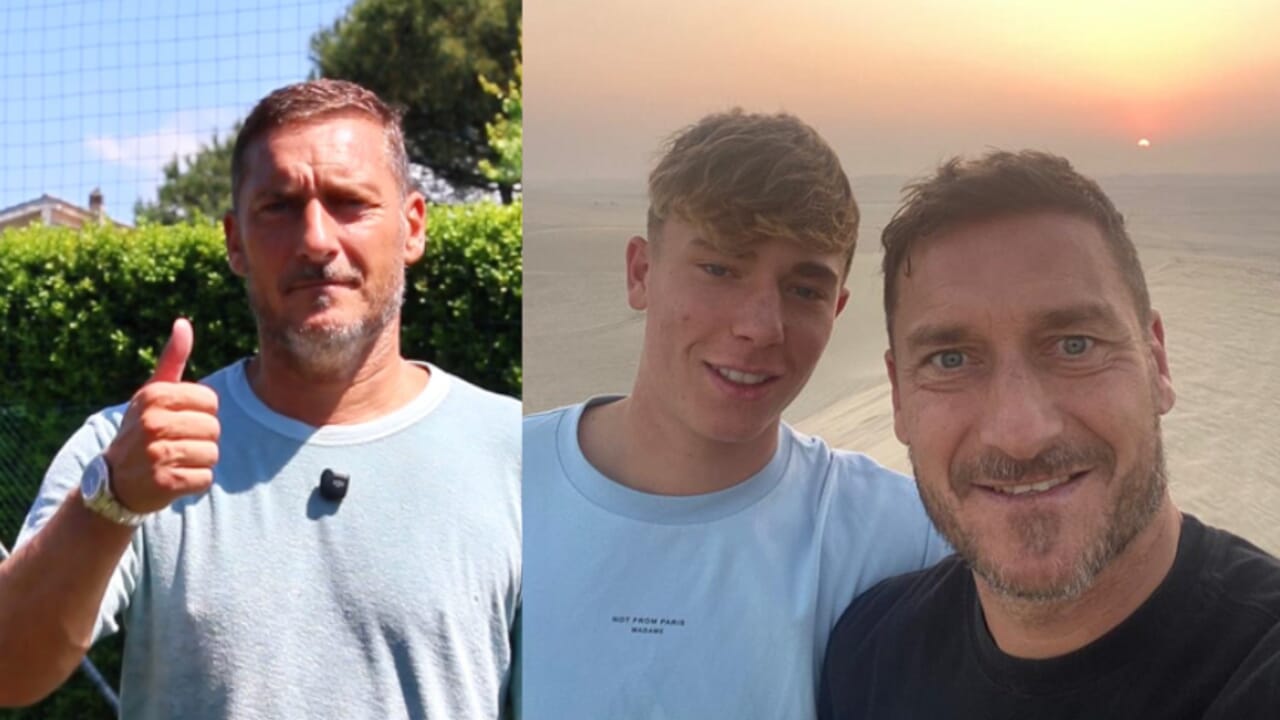 cristian totti e papà francesco