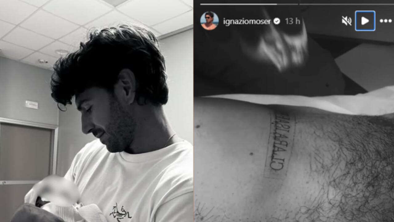 Ignazio Moser con la figlia