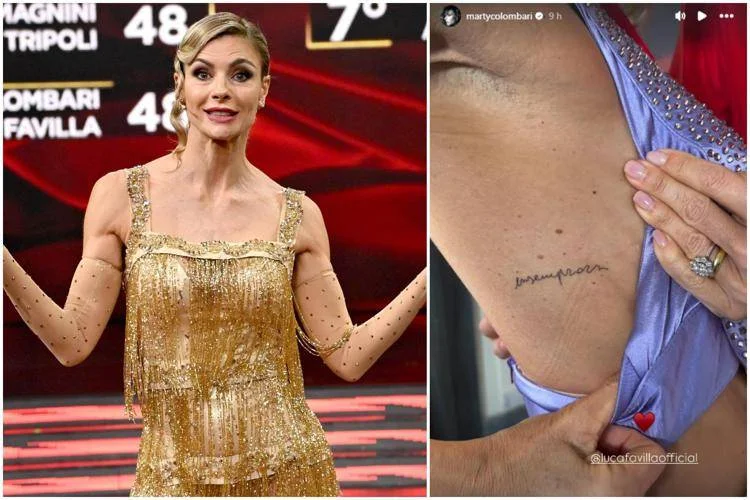 martina colombari tatuaggio