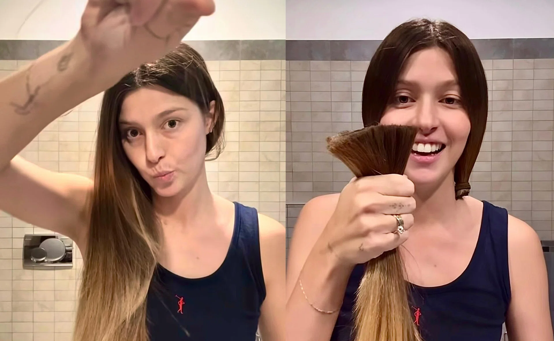 Natalia paragoni capelli chemio